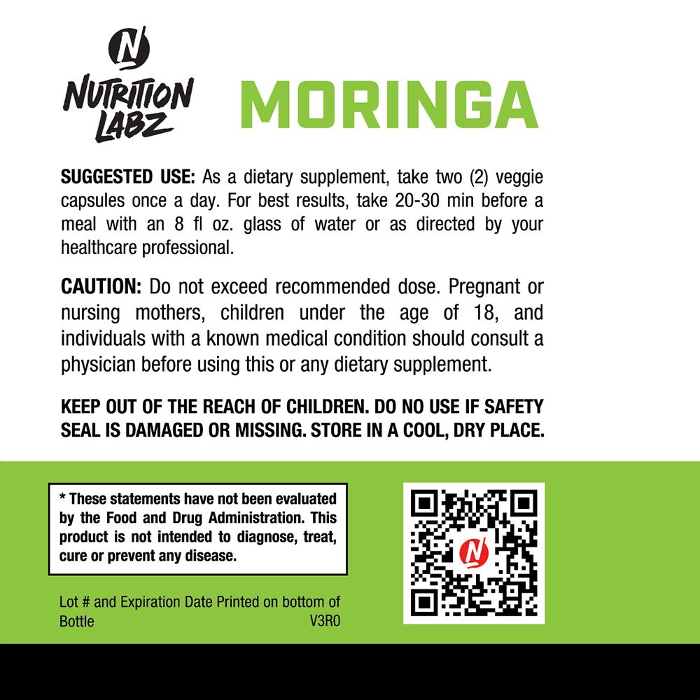 Moringa 800 mg Per Serving | 60 Veggie Capsules