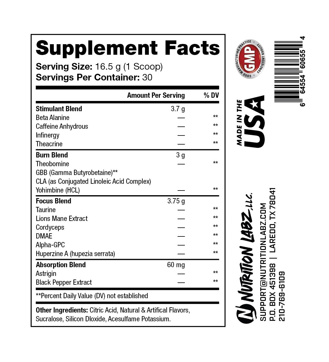 Nutrition Labz™️ – Advanced Thermogenic PreWorkout